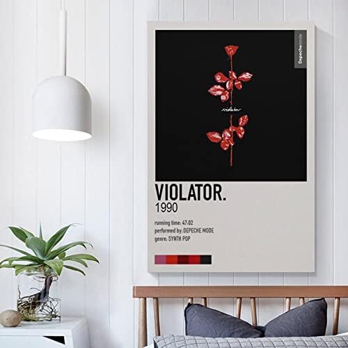 Depeche Mode-VIOLATOR 1990 Платно Плакат Украса Спални Пейзаж Офис, Подарък за рожден Ден на Свети Валентин Без рамка-style12x18 инча (30x45 см)