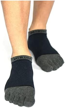 Чорапи-3 чифта Мъжки чорапи с пръсти голям размер, Чесаные Памучни Окото Дишащи Спортни Чорапи за бягане с чорапи EU40-46
