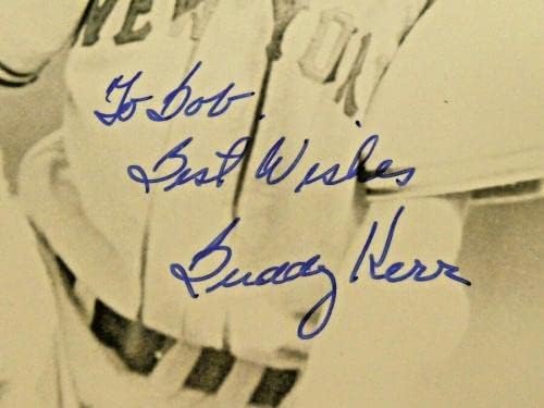 Бъди Кер Подписа Винтажную бейзболен снимка 8x10 с JSA COA - Снимки на MLB с автограф
