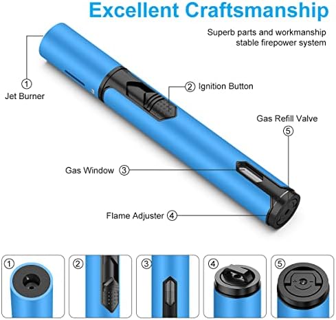 Факельные Запалки, Бутановая Запалка, 2 опаковки, Ветрозащитная Запалка с регулируем мастилено-Пламък, Бутановая Множество Газова Горелка-Запалка за Свещи, Скара, ?