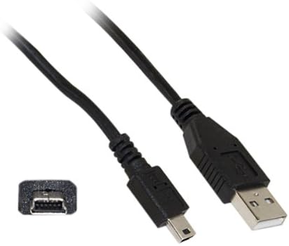 CableWholesale 1 крак кабел Mini USB 2.0, Черен, с Щепсел тип A/Mini-B, Високоскоростен USB кабел, тип A с 5 контакти