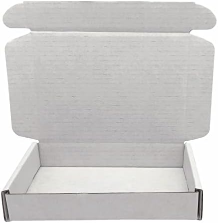 Малки кутии за доставка на размера на 6x4x1 инча, Бяла кутия от велпапе, 25 опаковки (Вътрешен размер: 5,3 x 3,8 x 0,9