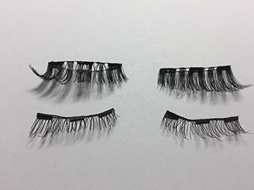 Черно Среден (от 16 мм)/17/16 Инча Широк КОТЕШКО око с три Магнити Луксозен Комбиниран Набор от фалшиви мигли и Магнитна молив за очи #64C