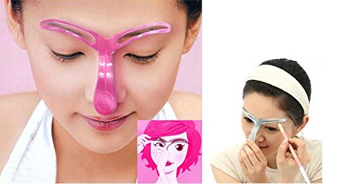 Шаблон за изготвяне на веждите от 2 теми-Пластмасови Инструменти за оформяне на веждите, Шаблони за грим на вежди, аксесоари за красота Направи си сам (случаен цвят)