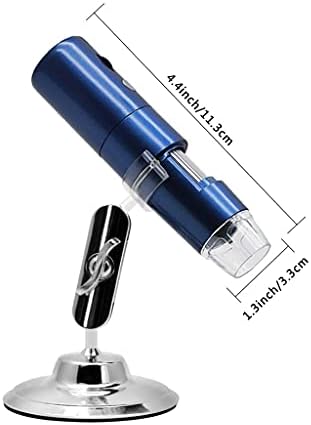 CLGZS Микроскоп Цифров Microscopio Zoom Ръчно led Лупа 1000X USB кабел за зареждане Микроскоп за iOS/Android Телефон, Таблет (Цвят: синьо)