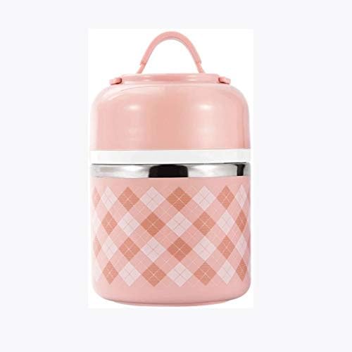 MGWYE Pink Insulated Lunch Box - Обяд-Бокс с изолация от Неръждаема Стомана, Херметически затворени през Цялата Преносим Обяд-Бокс