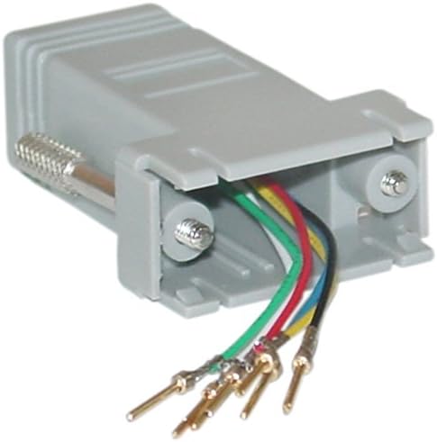 Модулна адаптер CableWholesale DB9-RJ - 45 M/F - Сериен адаптер, конектор DB9 Male-RJ45, Сив, Адаптер към DB9 RJ45, Комплект