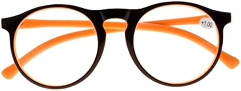 visionsight1976 Жена с Кръгло Синьо-оранжево Винтажное Голямо Стъкло за четене + 1,0 1,5 2,0 ~ + 4,0 (оранжево, 2,5)