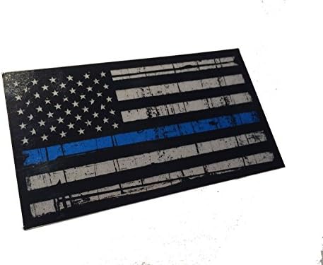 3 опаковки - Потрепанная светоотражающая Тънка Синя линия с дължина 3 M, 3,75x2,25, Стикер с надпис Сащ, американския