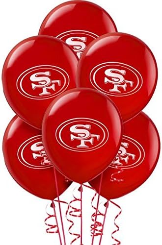 12 Латекс топки с принтом San Francisco 49ers | цветни | 6 бр