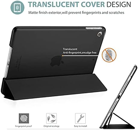 ProCase Черен iPad Mini 1 2 3 Тънък, Лек калъф (стар модел A1432 A1490 1455) в комплект с [6 и с малко пари] Черен ультратонким калъф за уеб камера за лаптоп и телефон