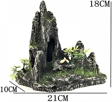 BATRC SYXYSM Хол Аквариум Пейзаж Украса Скала, Каменна Риба и скариди, за да се избегне размножаване Пещера Дървена къща (Цвят: Стил 4)