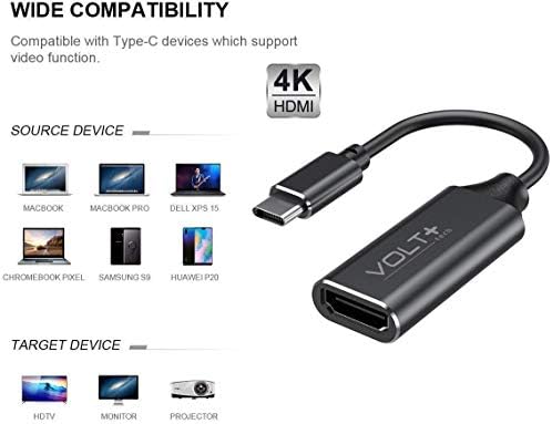 Работи от VOLT PLUS ТЕХНОЛОГИИ 4K, HDMI USB-C Kit е съвместим с професионален водач Xiaomi Redmi Note 11 Pro с цифрово