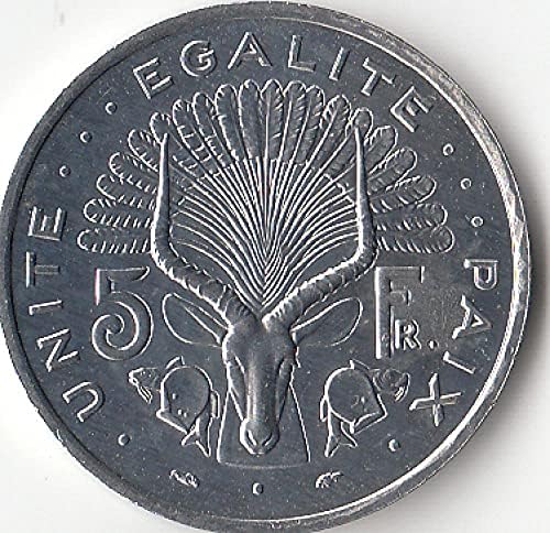 Оригиналната са подбрани Монета Африканска си broken Монета Джибути 1991 Алуминиева Монета на стойност 5 Франка Щастливата