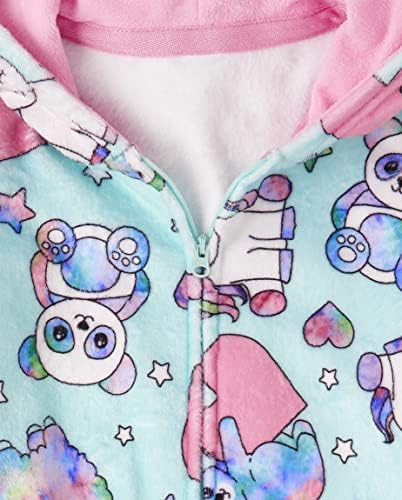 Детска пижама The Children ' s Place за малки момичета отвътре с дълъг ръкав с цип