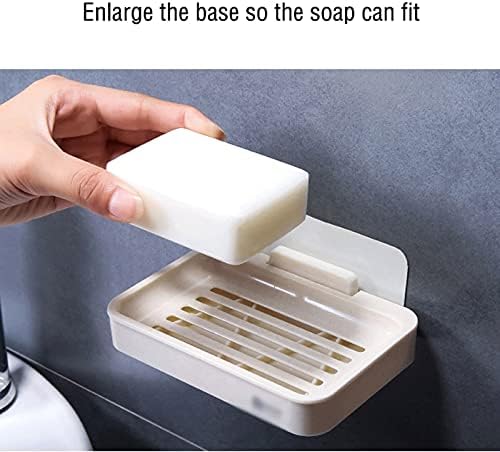 Кутия за сапун за баня, сапунерка, калъфи за сапун, куха опаковка за сапун голям капацитет ви позволява да запазите сапун суха, а пластмасовия стенен държач за сапун