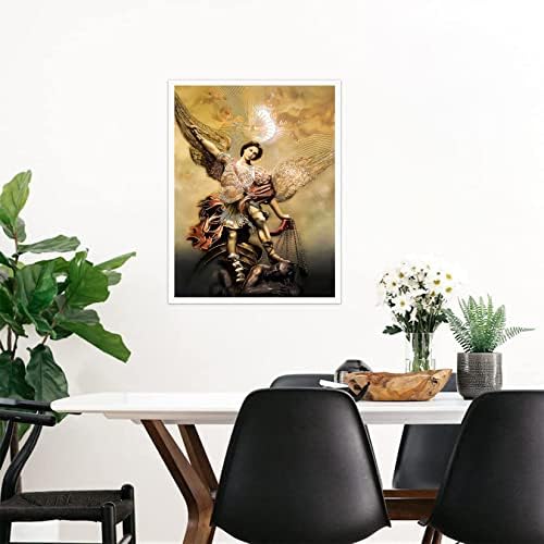 НЕБЕР Ретро Постер на Свети Архангел Михаил Плакат на Ренесанса Плакат Декоративна Живопис на Платното за монтаж на стена