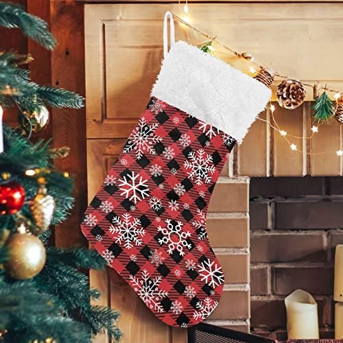 JSTEL Снежинка Коледен Отглеждане Висящи Бижута Бижута, Голяма Камина Окачени Чорапи Коледен Декор