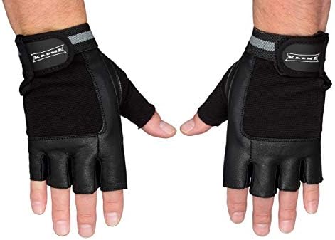 Спортни ръкавици Kreme Apparel за вдигане на тежести и фитнес от кожа с пълна защита и изземване без пръсти