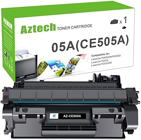 Подмяна на касетата с тонер за принтер, съвместим с Aztech, за HP 05A CE505A за принтер HP P2035 P2035N P2055DN (черен,