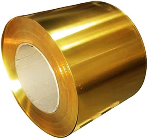 Тонколистовая метална плоча NIANXINN H62 от Мед и Медни листа за обработка на метали, Дебелина: 0,2 мм, Дължина: 5 м.,