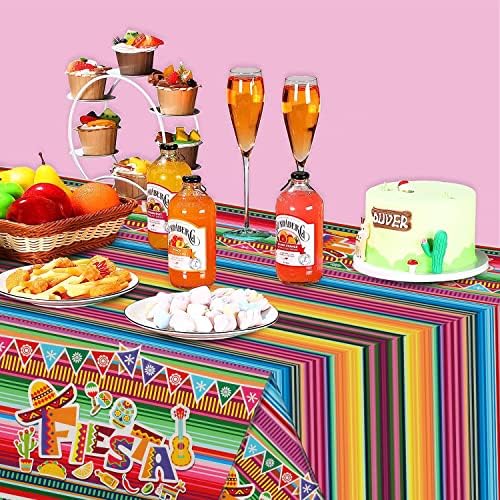 3 Бр Покривка за тематични партита Fiesta Мексикански Покривки Cinco De Mayo Вечерни Покривки Fiesta Тако Нощен Покривка