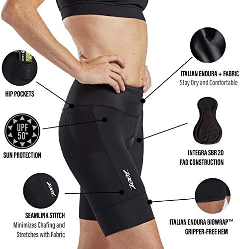 Женски шорти Те Core 8-Inch Tri Shorts – Дамски спортни къси панталони за триатлон с завязками и набедренными джобове