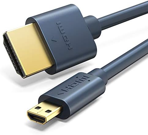 Кабел Micro HDMI-HDMI Високоскоростен Кабел 4K 60Hz мъж към мъж HDR HDMI 2.0 Адаптер, Ethernet Аудио Връщане, Съвместим