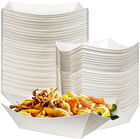 Корита за хранене от крафт-хартия MotBach 100 в опаковка от 2 кг, Водоустойчива Хартия Кораблики за хранене за Еднократна