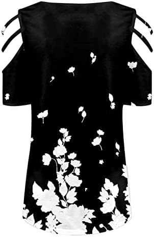 Лятна Дамска Тениска С открити Рамене, Блузи, Ежедневни Сексуални Блузи Свободно Намаляване С V-образно деколте, Модни