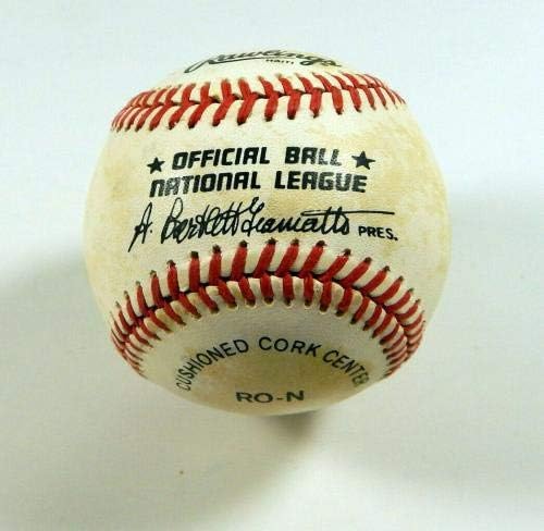 Трейси Джоунс Подписа Бейзболни топки на Националната лига бейзбол Роулингс с автограф