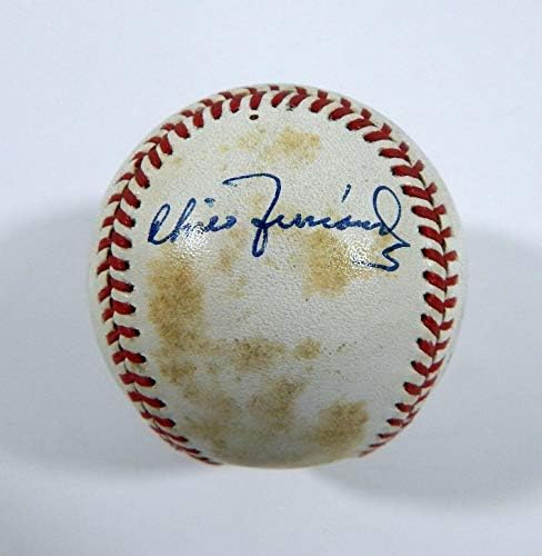 Чико Фернандес подписа Официални Бейзболни Топки на Националната лига бейзбол Роулингс с автограф