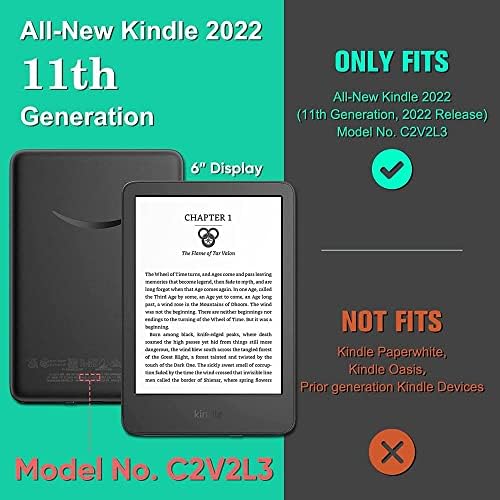 калъф shzrgarts за изцяло нов Kindle (11-то поколение 2022 година на издаване), с функция за автоматично включване /