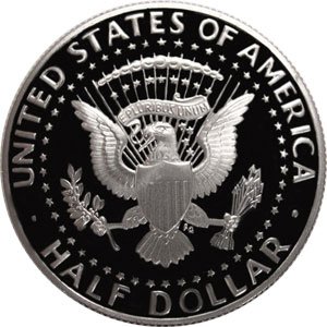 Монета на САЩ в Полдоллара Кенеди с Скъпоценния камък на 1980 - Те години