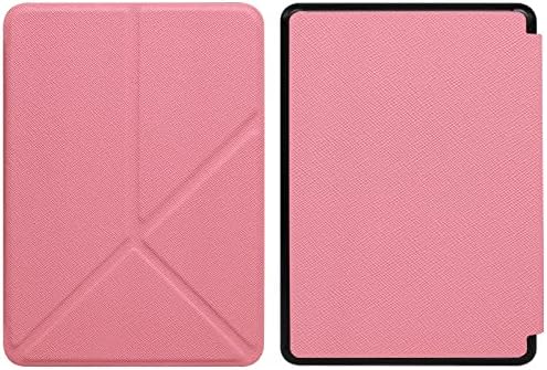 2021 Магнитен smart-калъф Новият Kindle Paperwhite 5 M2L3Ek 11-то поколение 6,8-Инчов Калъф от Изкуствена кожа със сгъваща се стойка (Червен), Розов, Paperwhite 5 11-то поколение