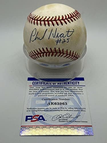 Phil Hiatt Рояли Тайгърс Подписаха Автограф Официален представител на OMLB Baseball PSA DNA - Бейзболни топки С Автографи