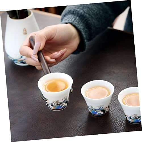 Angoily 1 Комплект от Шест Мъж за Чайна церемония Дървени Инструменти Чай Набор от Кунг-фу Дървена Чай набор от Аксесоари За Чайна церемония Керамични Чаен комплект Ке?