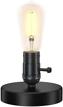 Licperron Реколта Лампи Основа Настолна лампа E26 E27 Промишлена Малка Настолна Лампа с Подключаемым Кабел Превключвател за Включване/Изключване Нощни Притежателя на Ла?