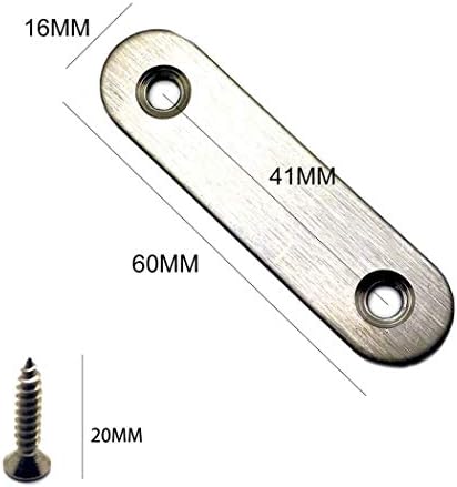 ZHome 60 на 16 ММ Плоска Директен Скоба от Неръждаема Стомана Скоби За Поправка на Ремонтна Плоча Конектор за закрепване