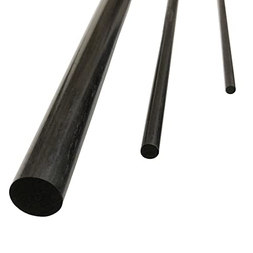 KARBXON – Кръгъл прът от въглеродни влакна - 3 мм X 1000 мм – Пултрузионный кръгла едно парче пръчка - Черно матово покритие - Пръти от чисто пълномаслено въглеродни влакн?
