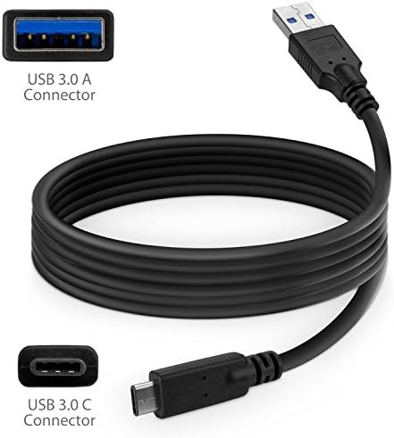 Кабел BoxWave е Съвместим с Corsair Virtuoso RGB Wireless (кабел от BoxWave) - DirectSync - Кабел за зареждане и синхронизация с USB 3.0 A USB Type 3.1 на C, C USB за Corsair Virtuoso RGB Wireless - 6 метра - Черен