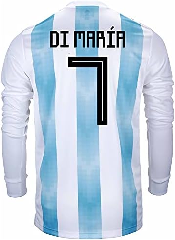 ДИ Мария #7 Аржентина Начало Футболна фланелка с дълъг ръкав - 2018/19