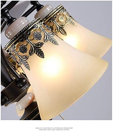 YANGBO Безшумен Вентилатор на Тавана Светлина Модни Вентилатори Желязното Острие Черен с Подсветка на Дистанционното