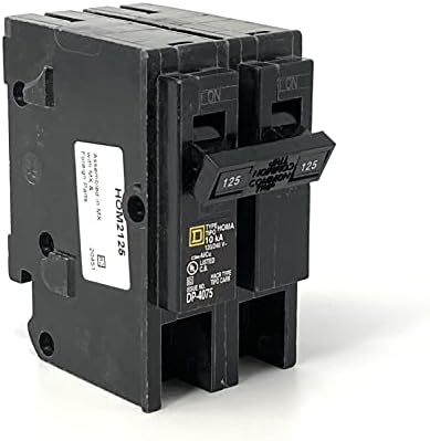 SCHNEIDER ELECTRIC 120/240-Волтов 125-Амперный Миниатюрен Автоматичен прекъсвач HOM2125 120/240 В 125A, Черен