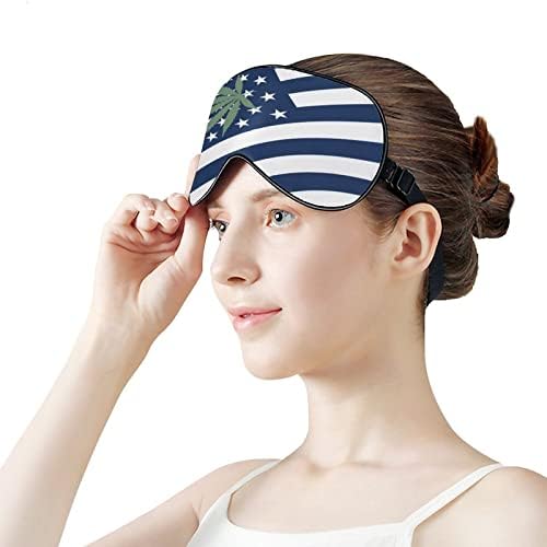 Американски Флаг Плевели, Маска, Със Завързани Очи, Нощната Сянка За Сън, Регулируема Каишка за Очи със Забавна Картина