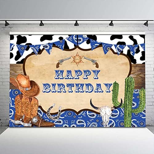 Авезано Западен Фон за рождения Ден на Каубой честит Рожден Ден на Фоново Украса Тема на Дивия Запад Банер за парти по