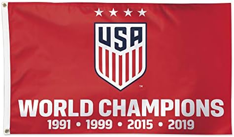 Женският национален отбор на САЩ по футбол | 4-звезден Лицензен флаг 2020 | 5 x 3 метра