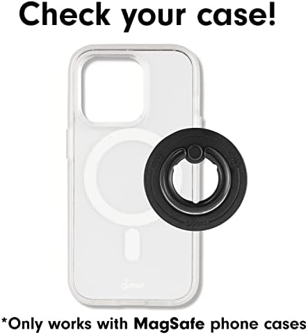 Магнитен пръстен за телефон Sonix за iPhone MagSafe 14 / 13 / 12 Серия, държач с пръстен за палеца и поставка за телефон (черен)
