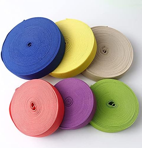 Цвят на еластичната лента Herrmosa Ширина 20 мм, удебелена плосък найлон дъвка, аксесоари за шиене със собствените си ръце, облекла, аксесоари за дома, материал 1 м или 5 м