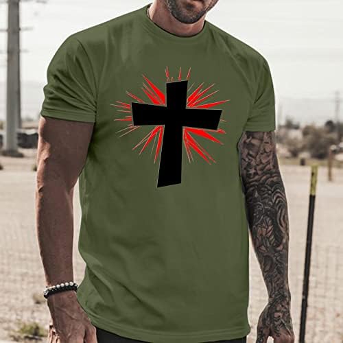 XXBR Летни мъжки солдатские тениски с къс ръкав, тениска с принтом на пръстови отпечатъци, Вярата на Исус, Тениска с